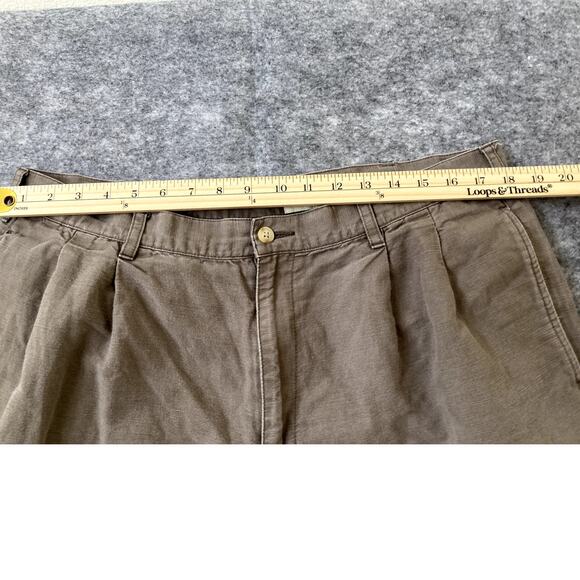 Eddie Bauer Pants Mens 38x24 Beige Linen Cotton Blend Boot Cut Outdoors Hiking - Picture 7 of 11